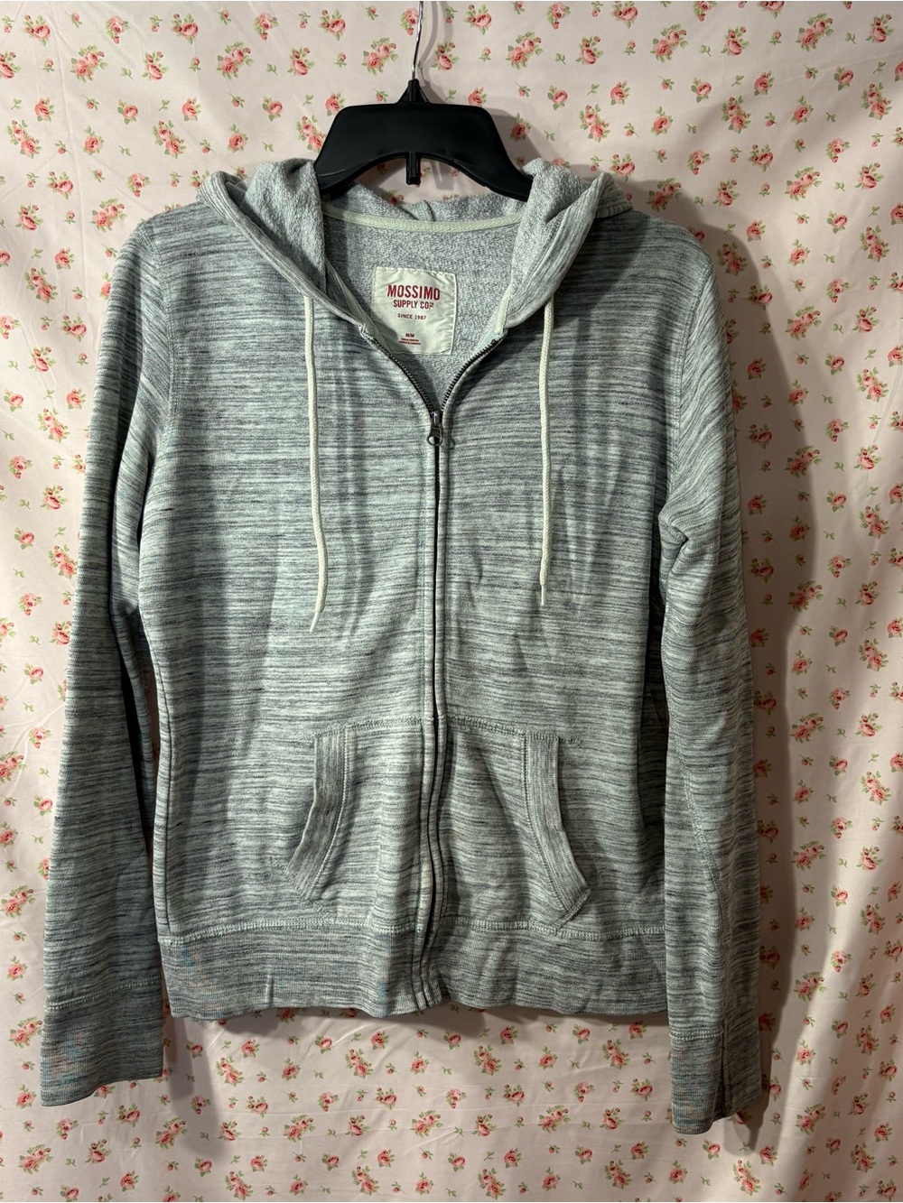 Mossimo Supply Co. Women's Heather Gray Zip-Up Hoodie